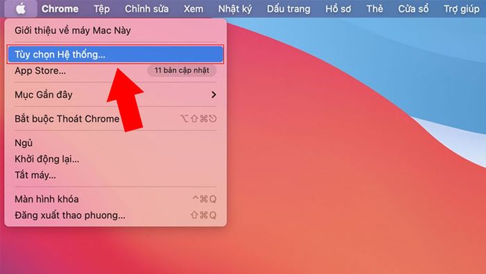 Cách ngắt kết nối máy in với MacBook - Bước 1